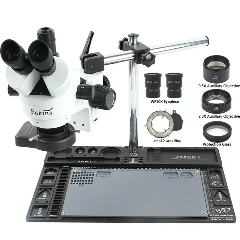 Big Multifunction Aluminum All - огляд і ціна Stereo Trinocular Microscope Pcb