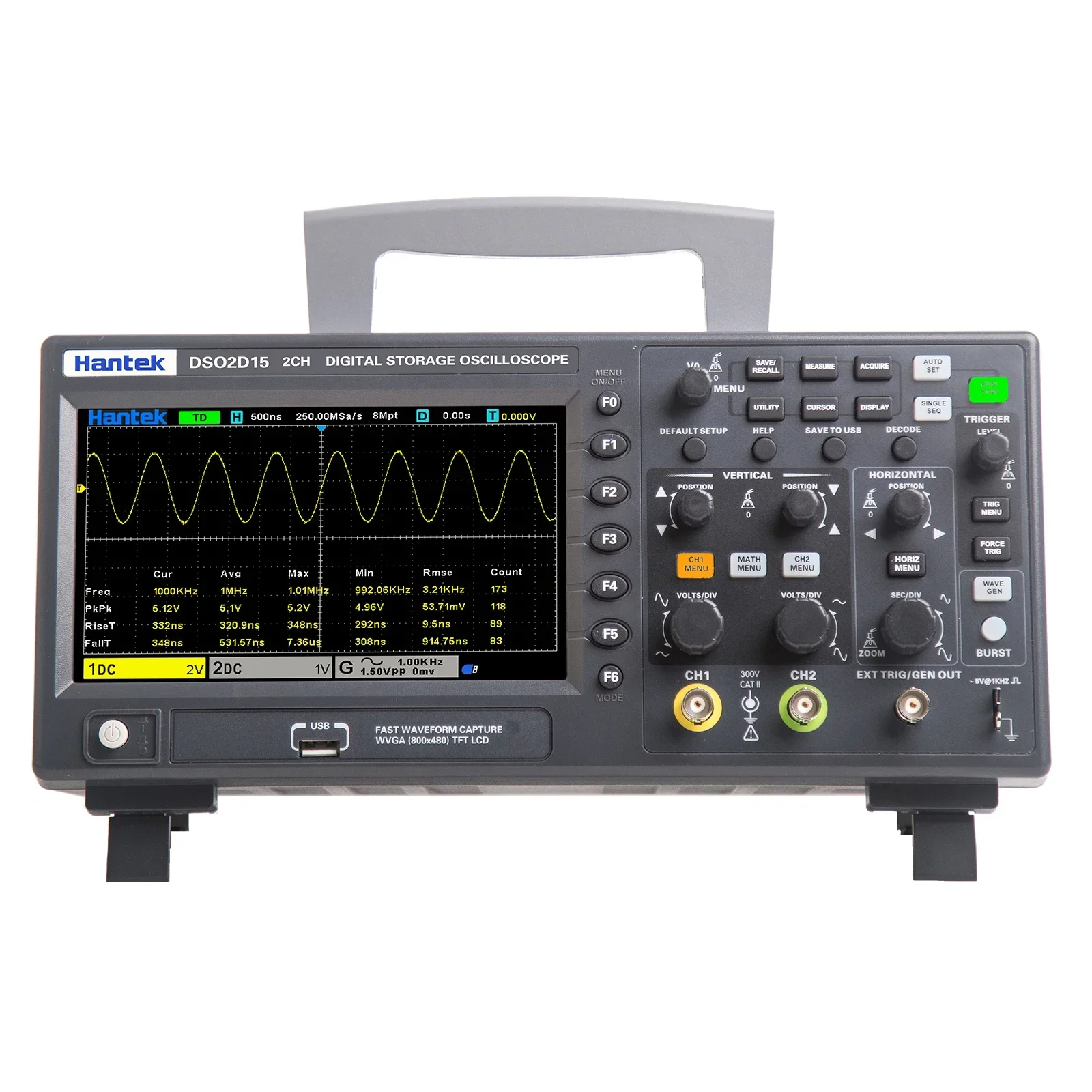 Sensitivity Hantek Signal Gene - огляд і ціна Digital Storage Oscilloscope 100Mhz